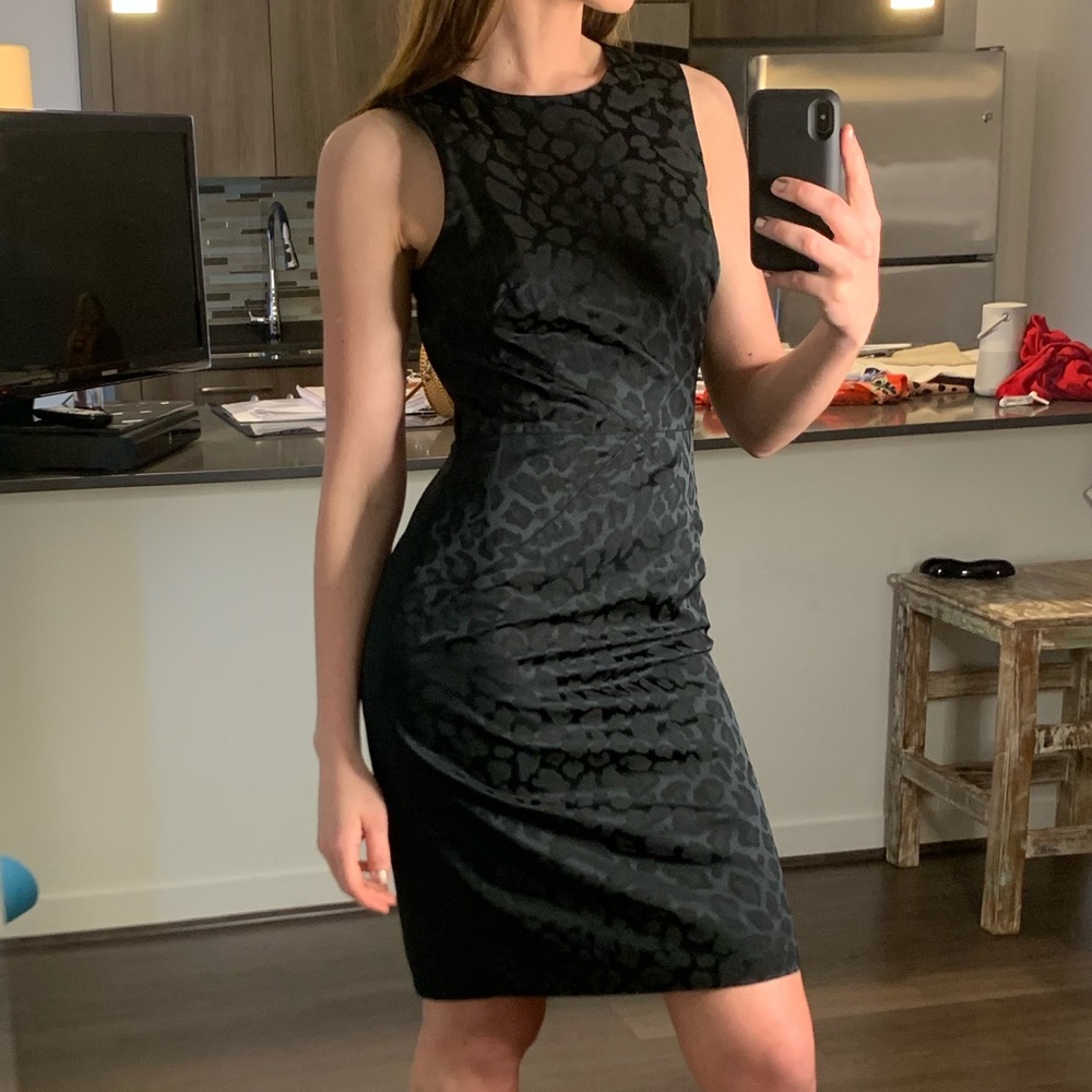 Little black dress low key cheetah print Nordstrom